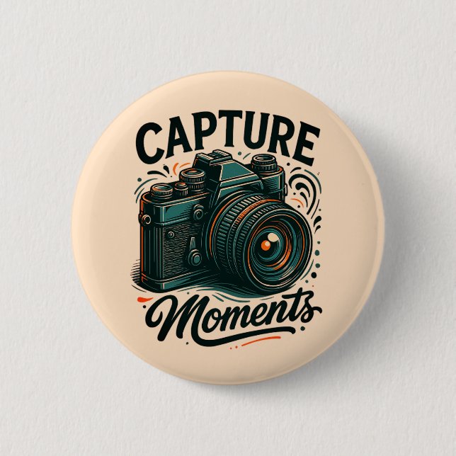 Capture Moments Camera Art Button Knapp (Framsida)