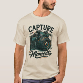 Capture Moments Retro Camera Art T-Shirt