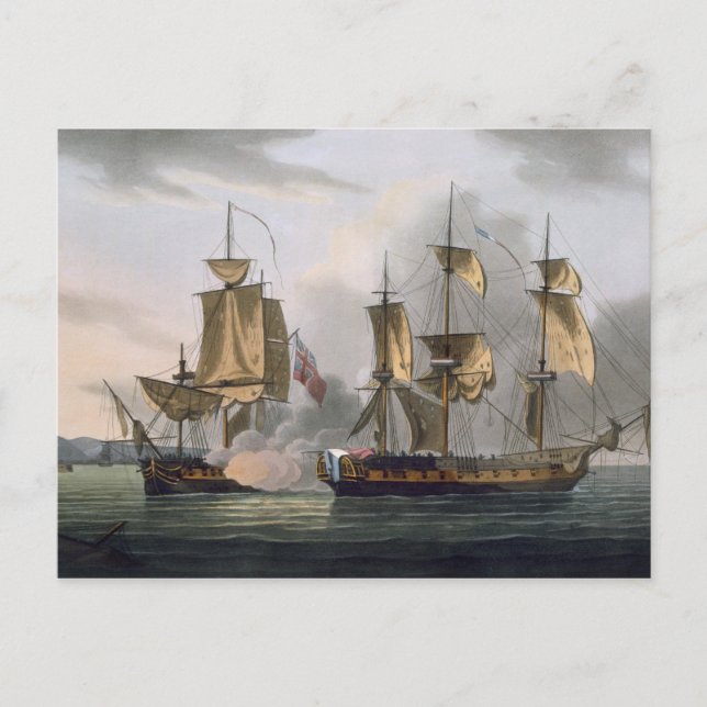 Capture of La Reunion, 21 oktober 1793, från 'The Vykort (Framsida)