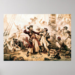 Capture, Pirat Blackbeard, drottning Anne's Reveng Poster