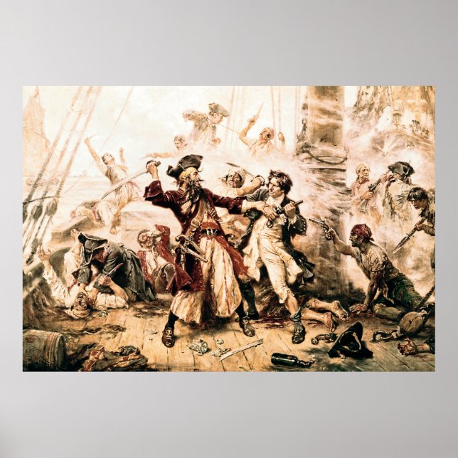 Capture, Pirat Blackbeard, drottning Anne's Reveng Poster (Framsidan)