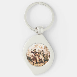 Capture, Pirat Blackbeard, drottning Anne's Reveng Swirl Silverfärgad Nyckelring