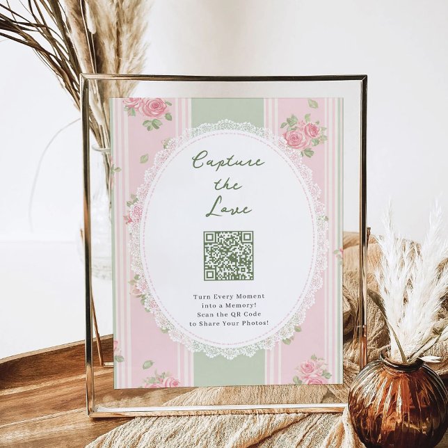 Capture The Love Bridal Shower QR code Poster (Skapare uppladdad)