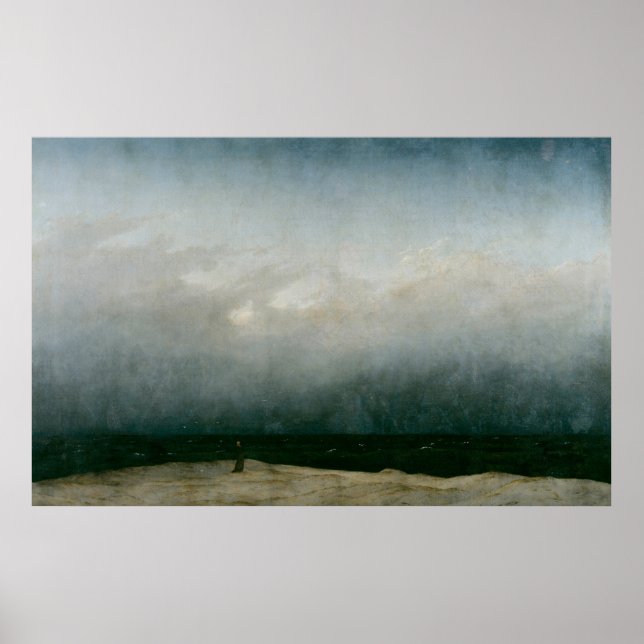 Capuchin Friar by Sea - Caspar David Friedrich Poster (Framsidan)