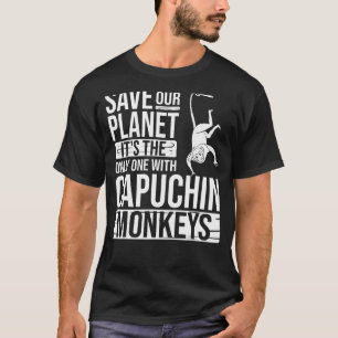 Capuchin Monkey Cute Cage Food Animal T Shirt