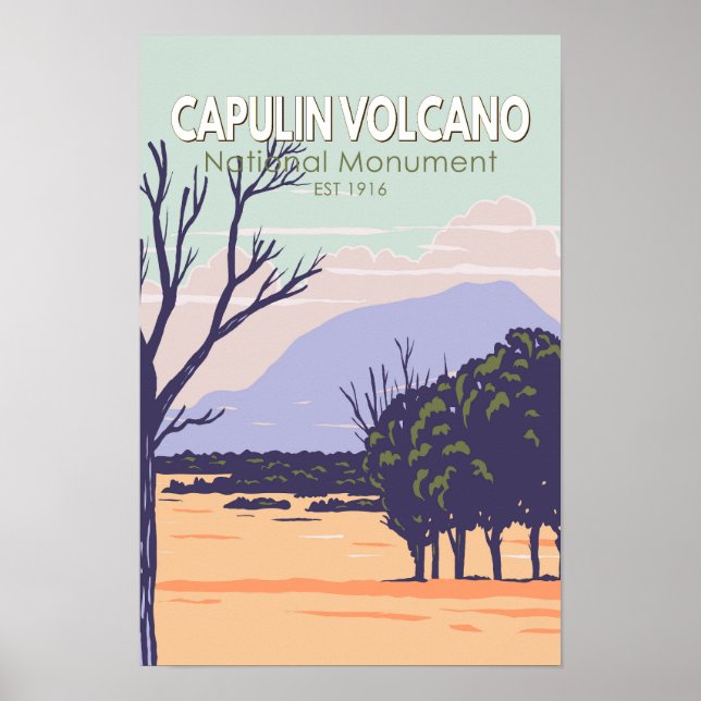 Capulin Volcano National Monument Vintage Poster (Framsidan)