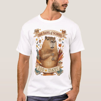 Capy 100 dagar i skolan t shirt