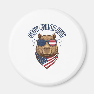 Capy 4:e juli patriotisk kapibarvektordesign_ magnet