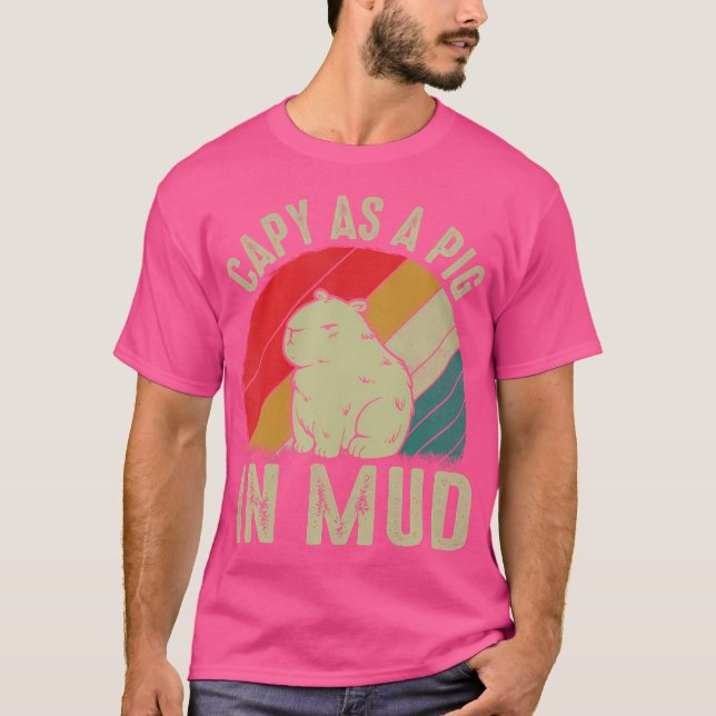 Capy as a Gris in Lera Rodent Capybara Älskare Pun T Shirt (Framsida)