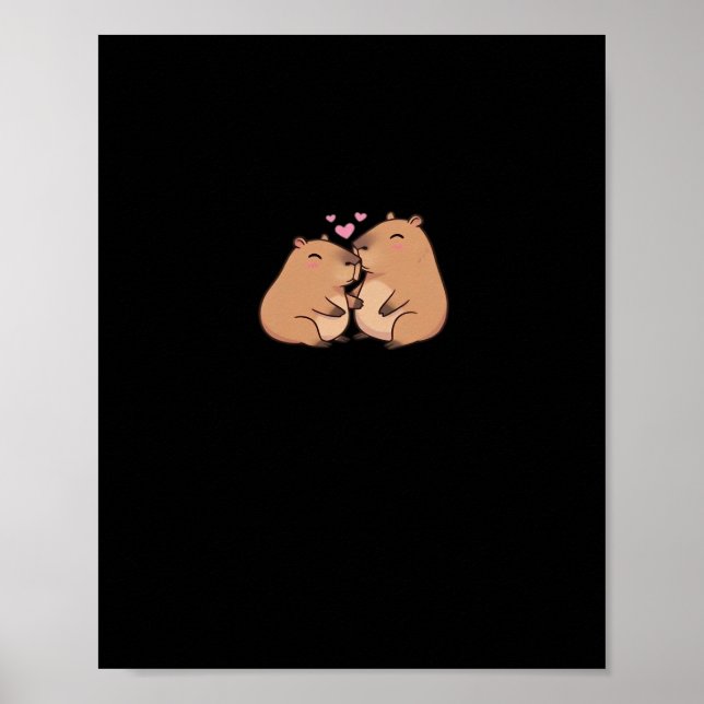 Capy Bättre Tillsammans Sött Djurdesign  Poster (Framsidan)