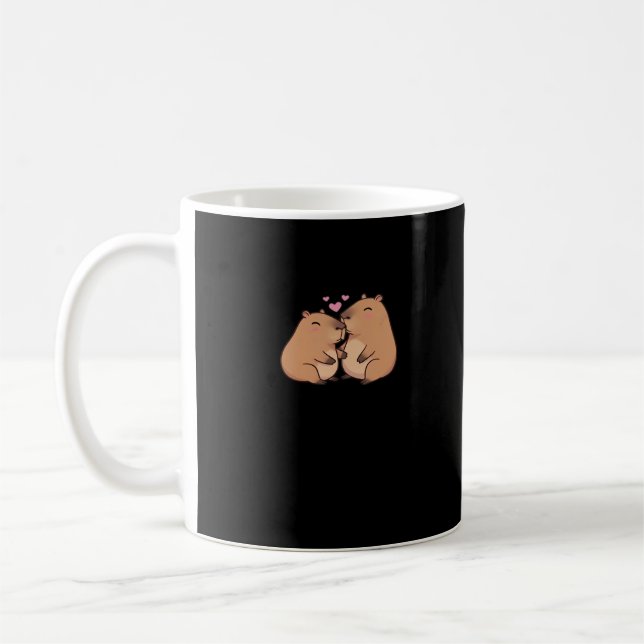 Capy Better Together Cute Animal Design  Kaffemugg (Vänster)