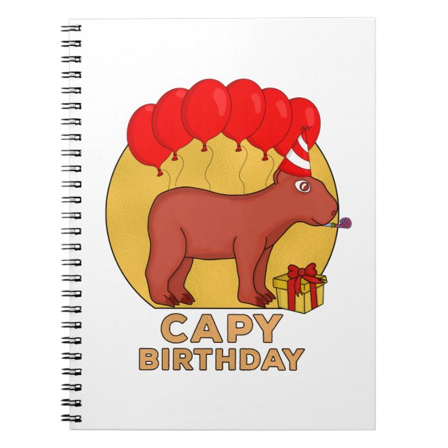 Capy Birthday Anteckningsbok (Framsidan)