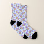 Capy Birthday Capybara Funny Animal Lover Socks Strumpor<br><div class="desc">De här vackra strumporna har söta kapybarer med födelsetal och Scarves på vintern med orden "Capy Birthday" mellan dem. Perfektens novelty födelsedag för en kapybara älskare!</div>