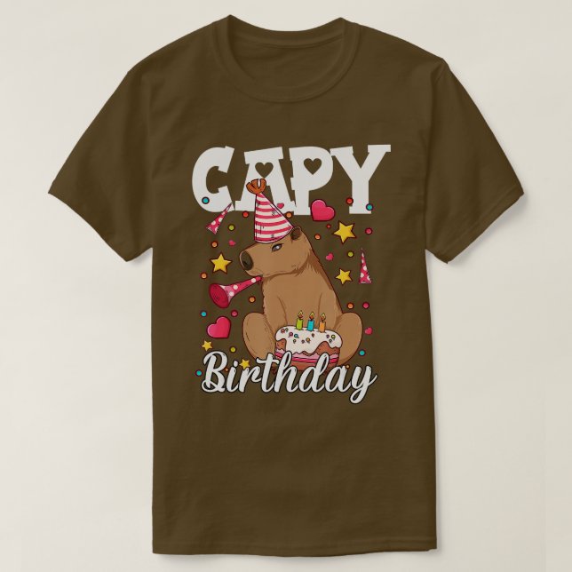 Capy Birthday Capybara Plush Cappybara Capybara T Shirt (Design framsida)
