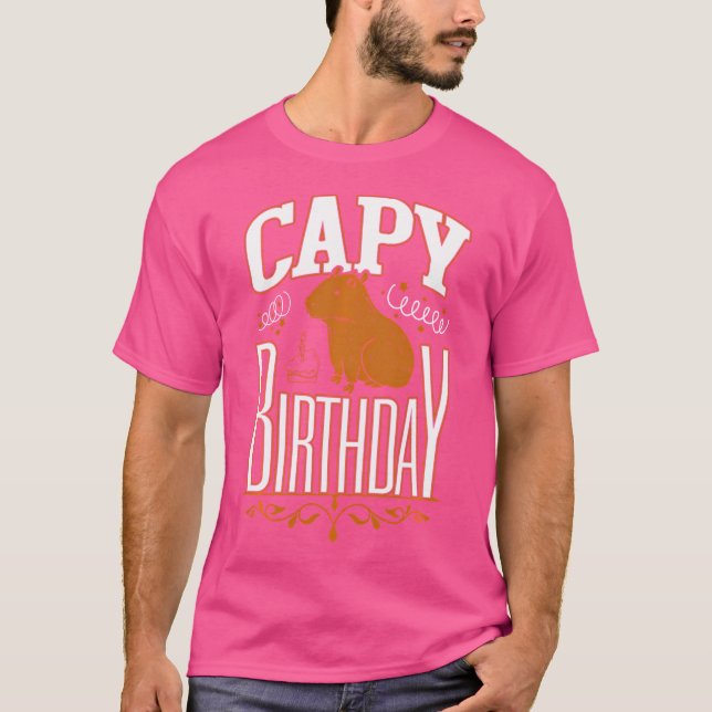Capy Birthday Capybara Plush Cappybara Capybara T Shirt (Framsida)