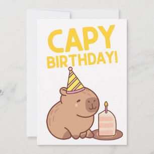 CAPY BIRTHDAY CUTE CAPYBARA PUN BIRTHDAY CARD JULKORT