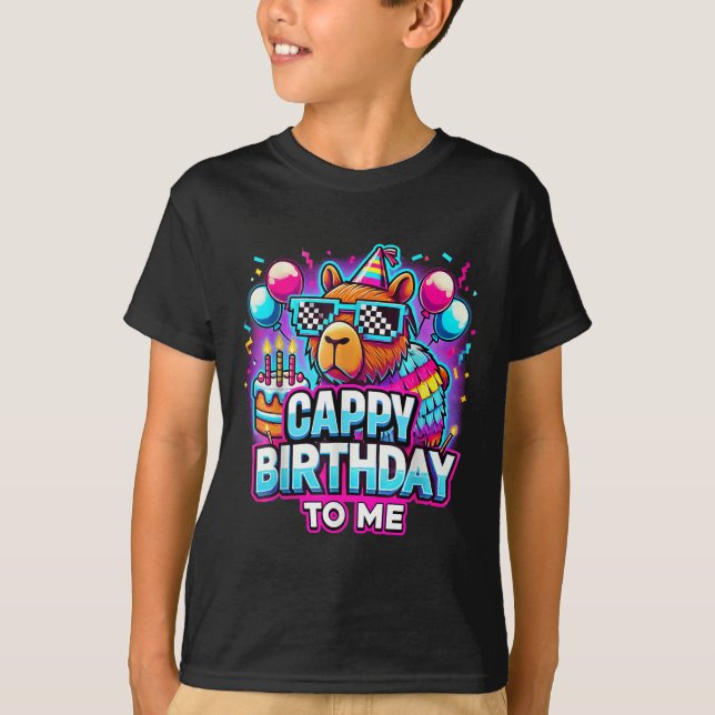 Capy Birthday Funny Cappy Birthday till mig Capyba T Shirt (Framsida)