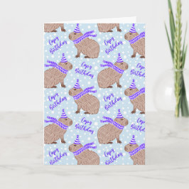 Capy Birthday Funny Capybara Älskare Hälsning Kort