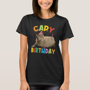 Capy Birthday Funny Capybara Animals Boys Girls Bi T Shirt