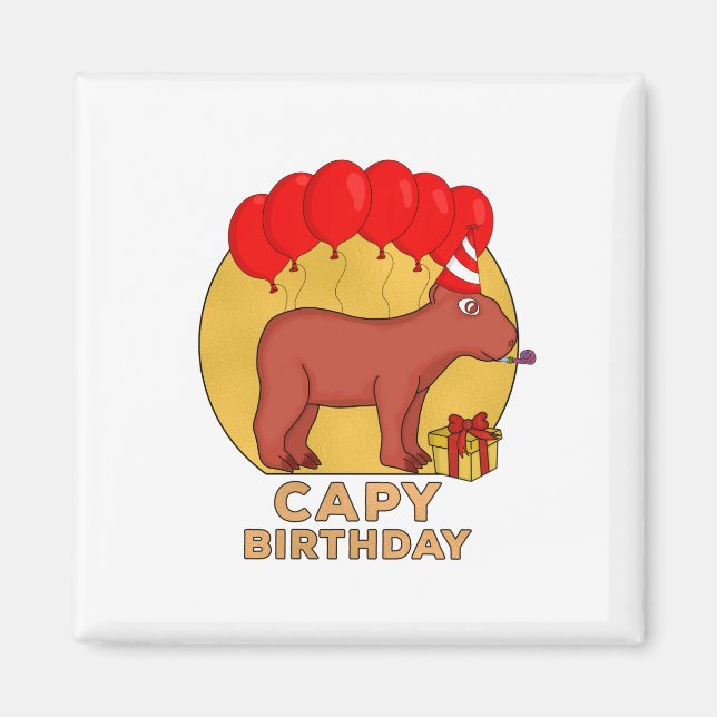 Capy Birthday Magnet (Framsidan)