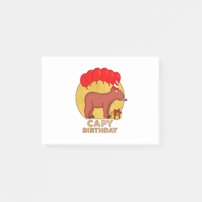 Capy Birthday Post-it Block (Framsida)