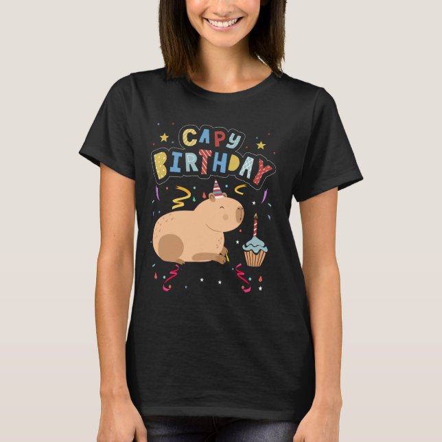 Capy Birthday Shirt Funny Capybara Animals Boys Gi T (Framsida)