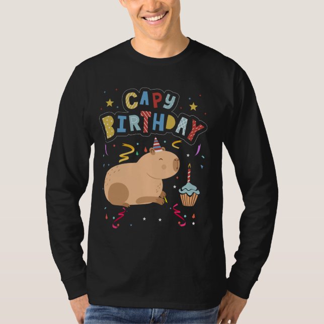 Capy Birthday Shirt Funny Capybara Animals Boys Gi T (Framsida)