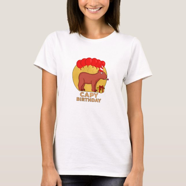 Capy Birthday T Shirt (Framsida)