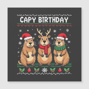 Capy Birthday Ugly jul Sweater Capybara