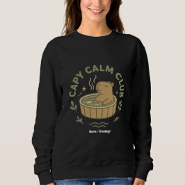 Capy Calm Club Cute Capybara Retro Aesthetic Cozy  T Shirt