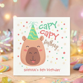 Capy capy kapybara födelsedag pappersservett