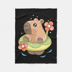 Capy Capybara Floatie Funny Julafton i juli Girls  Fleecefilt