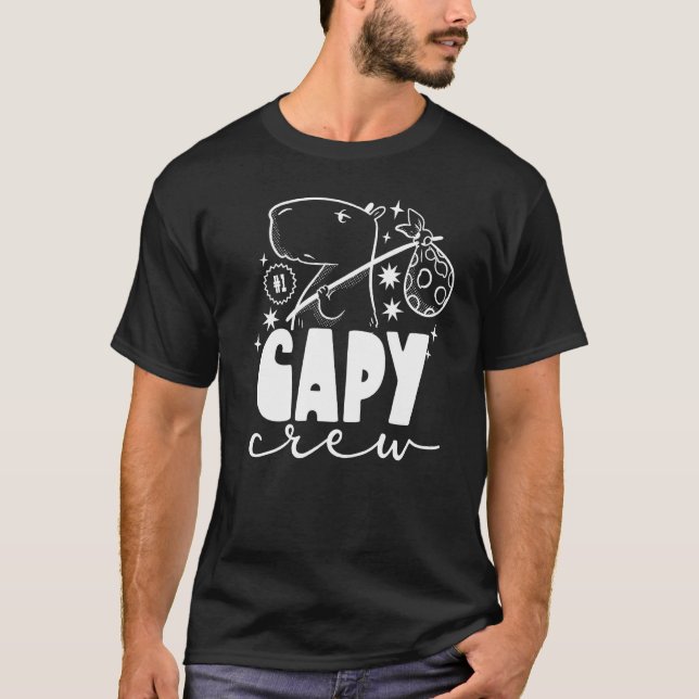 Capy Crew Djur Kapybaror Gnagare Kapybara T Shirt (Framsida)