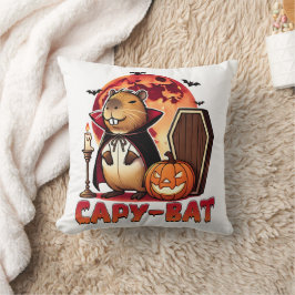 Capy-fladdermus Capybara Halloween Kudde