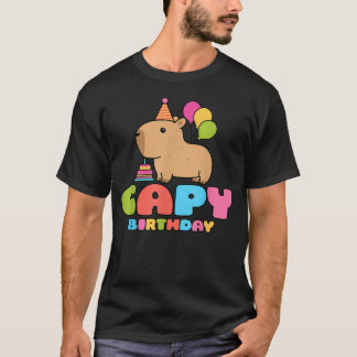 Capy Födelsedag Capybara Älskare Rolig Gnagare Dju T Shirt