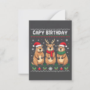 Capy födelsedag ful jultröja Capybara Anteckningskort