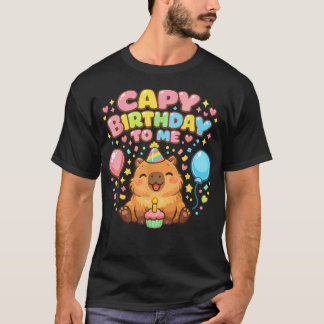 Capy Födelsedagsflicka Söt Capybara Älskare Djur T Shirt