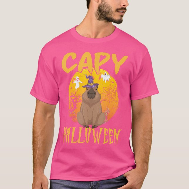 Capy Halloween Caprincho Capy Funny Capybara T Shirt (Framsida)