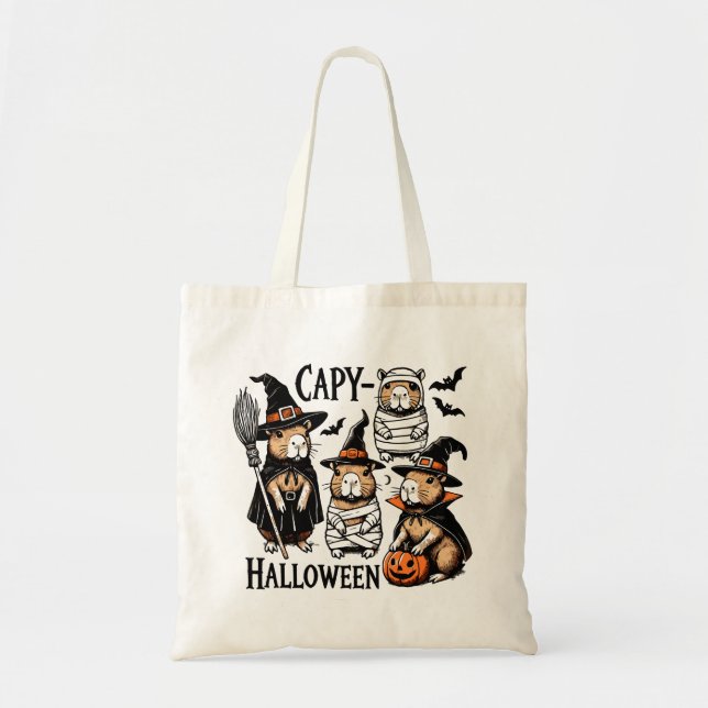 Capy Halloween Capybara Tygkasse (Framsidan)
