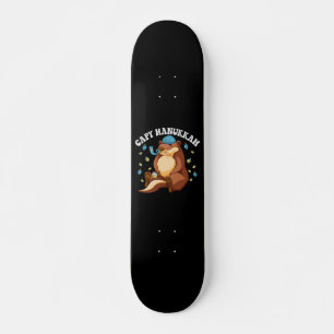 Capy Hanukkah Funny Jewish Capybara Hanukkah Gift Mini Skateboard Bräda 18,5 Cm