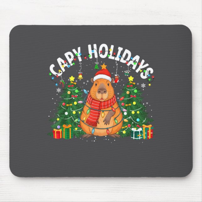Capy Holidays Capybara Santa Hat Xmas Men Women Ki Musmatta (Framsidan)