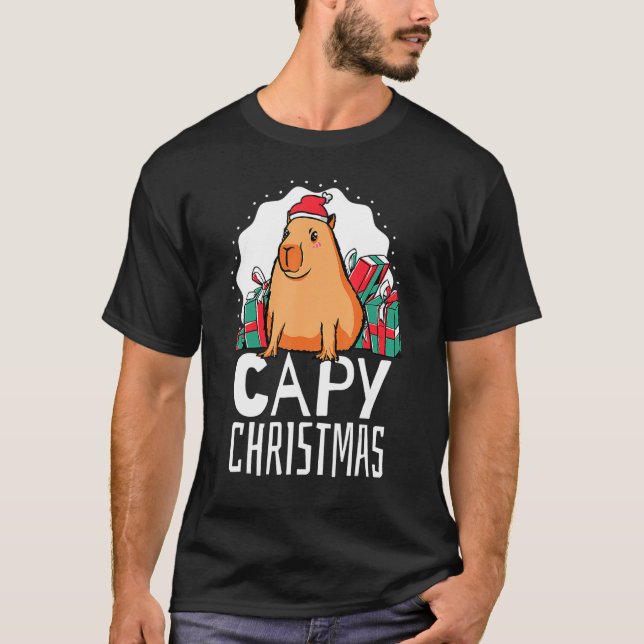 Capy jul Capybara T Shirt (Framsida)