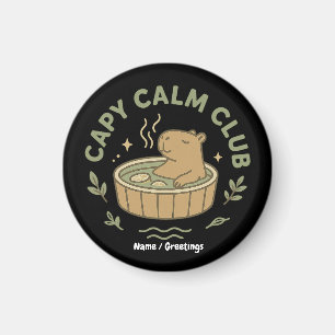 Capy Lugna Klubben Söt Capybara Retro Estetik Mysi Magnet