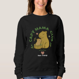 Capy Mama Club Cute Capybara Mom and Baby Retro  T Shirt
