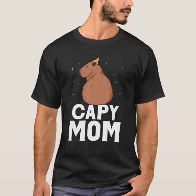 Capy Mamma Capybara Rodent Capybaras Cute Animal F T Shirt (Framsida)