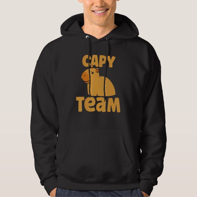 Capy Team Capybara Rodent Capybaras Animal Hoodie (Framsida)
