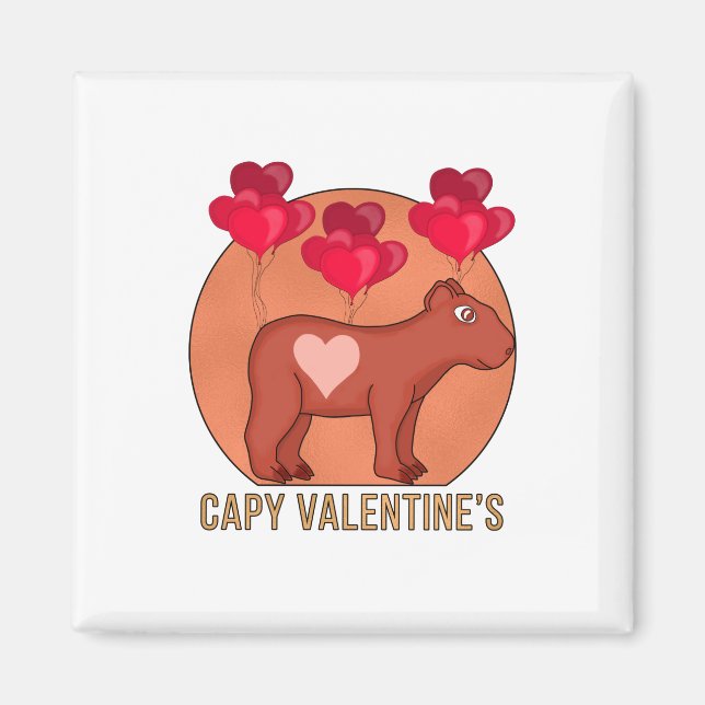 Capy Valentines Magnet (Framsidan)