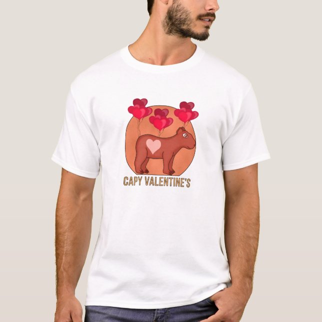 Capy Valentines T Shirt (Framsida)