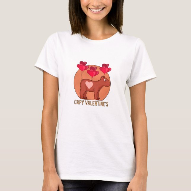 Capy Valentines T Shirt (Framsida)