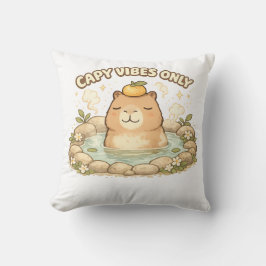 Capy Vibes Only Söt Kawaii Kapybara Kudde